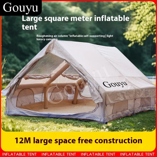 12-Meter Inflatable Tent Outdoor Camping Style Overnight Rainproof Thickeneded Camping Style Picnic Large Thickeneded Cabin